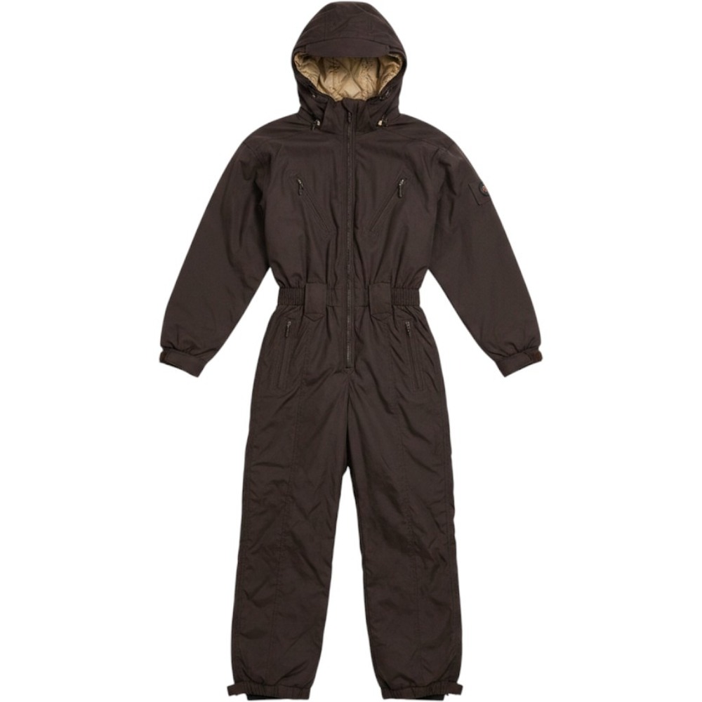 Vintage Obermeyer Brown One Piece Ski Suit Womens Insulated Snowsuit Hooded - Picture 4 of 10